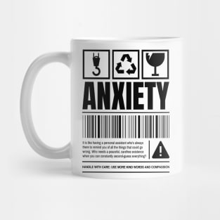 Anxiety Warning Label Mug